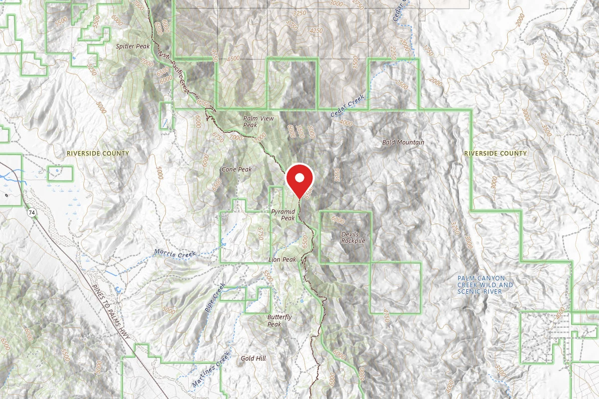 Dispersed Site near 33.6594, -116.5713