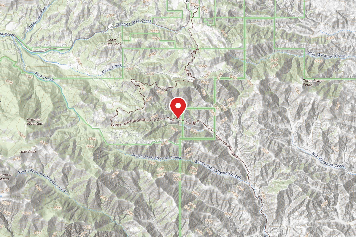 Dispersed Site near 34.1294, -116.7210