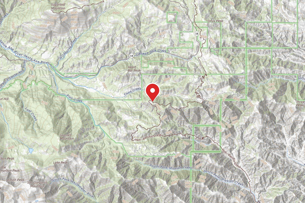 Dispersed Site near 34.1477, -116.7457
