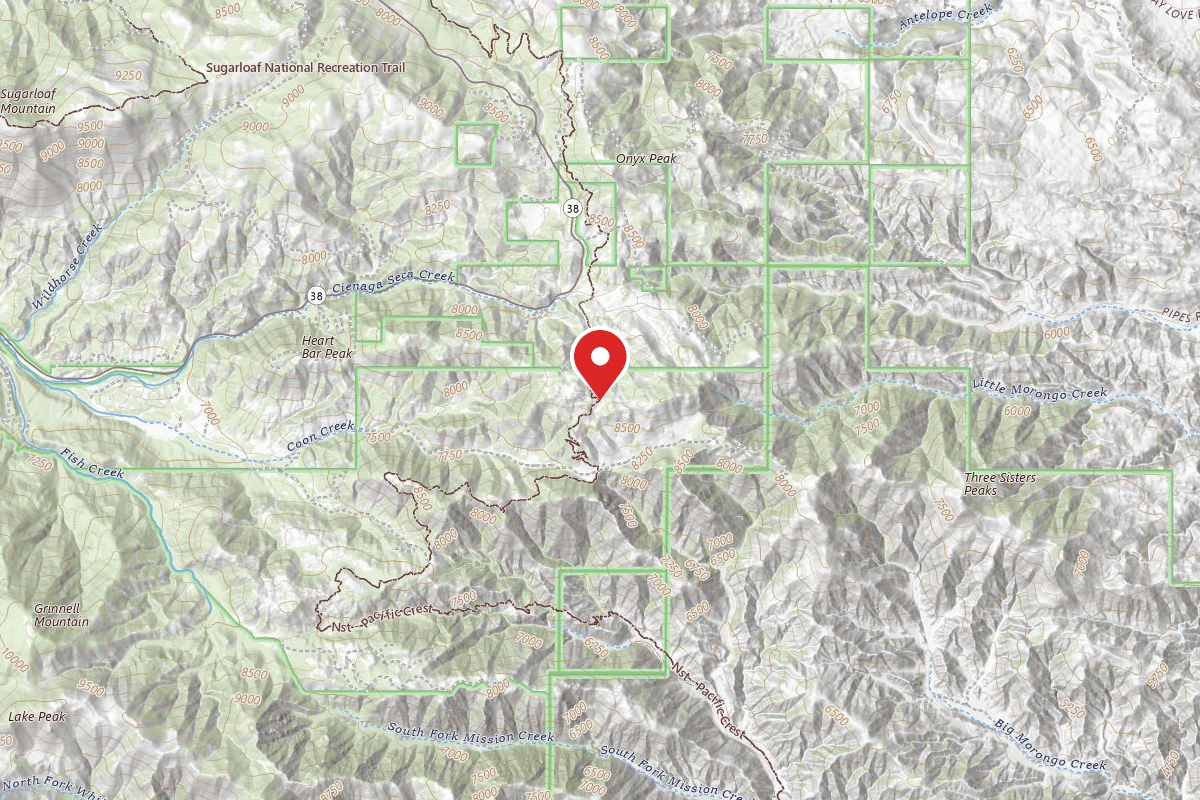 Dispersed Site near 34.1586, -116.7112