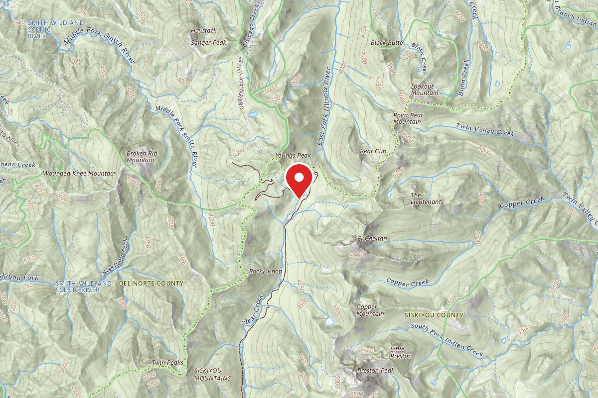 Dispersed Site near 41.8801, -123.6316