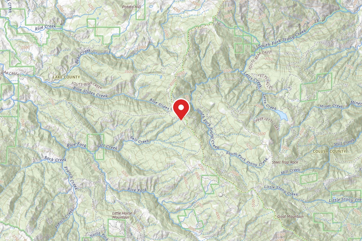 Dispersed Site near 39.3035, -122.7700