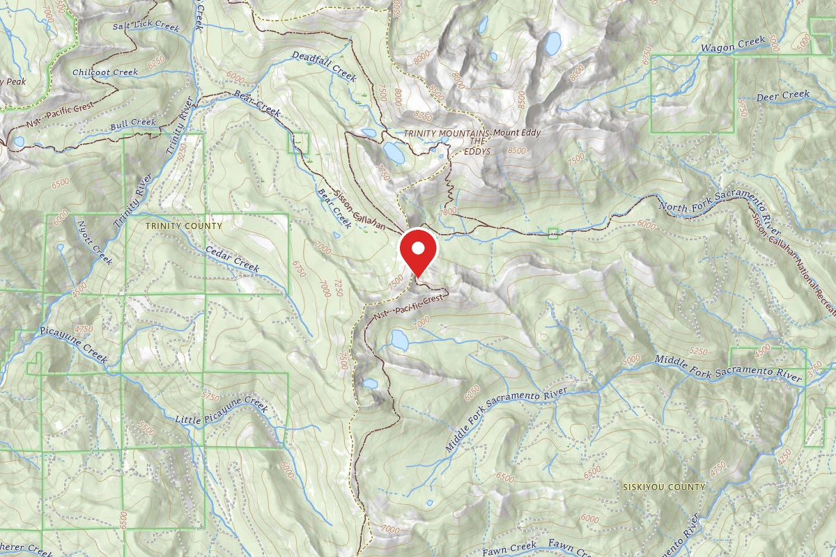 Dispersed Site near 41.2936, -122.4971