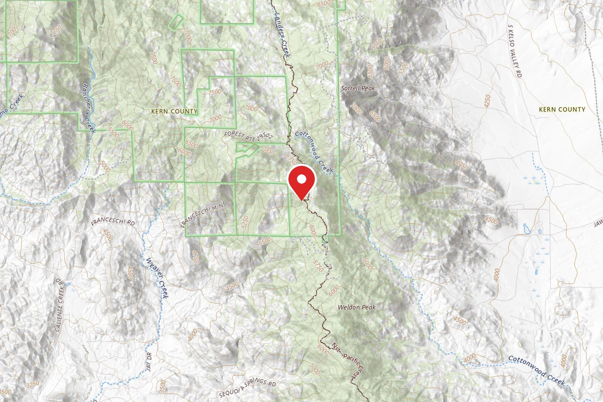 Dispersed Site near 35.3872, -118.3020