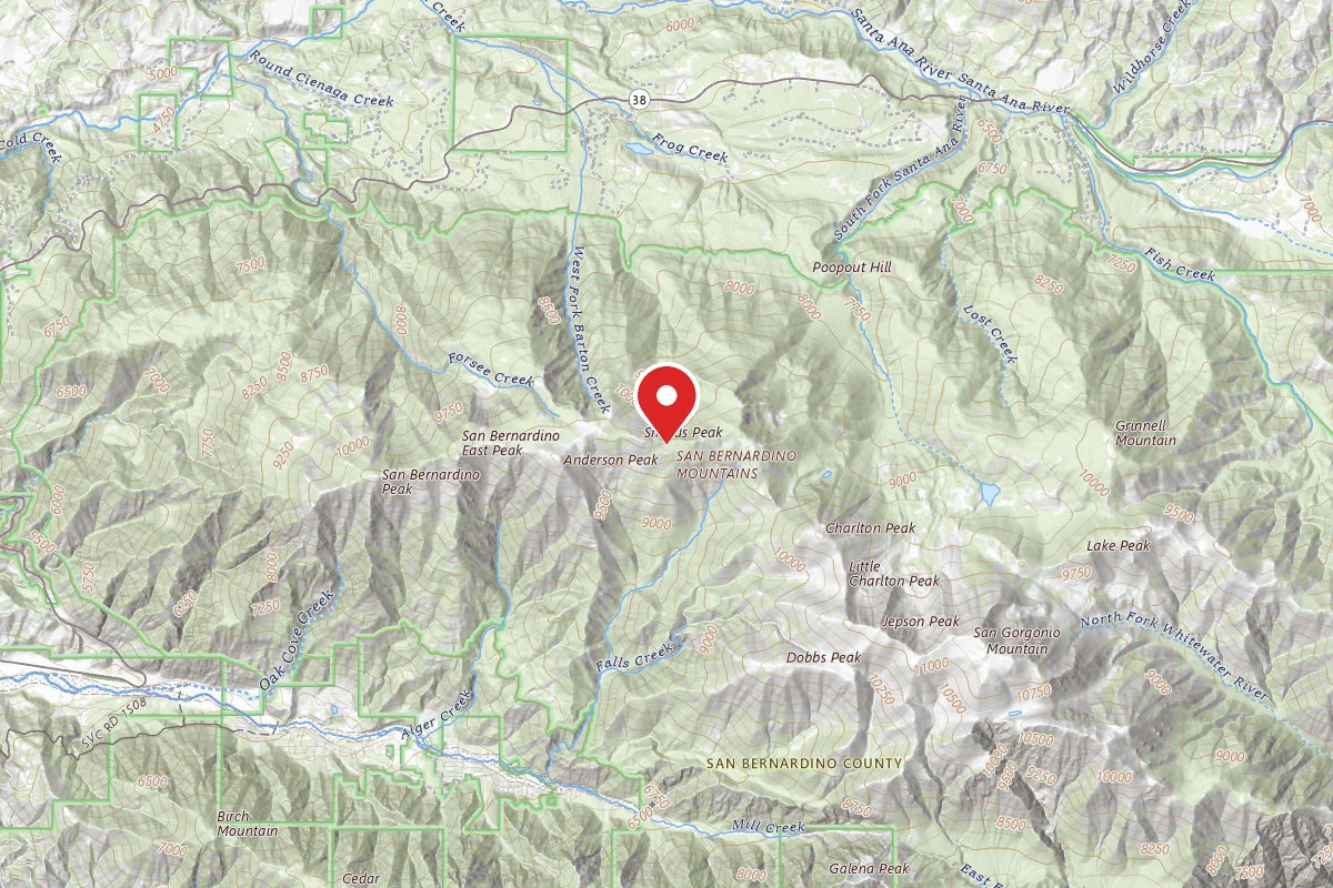 Dispersed Site near 34.1265, -116.8777