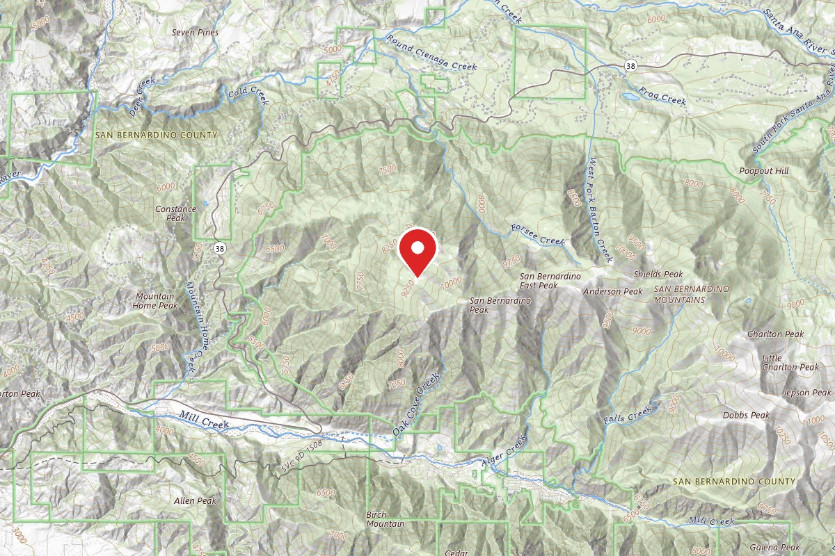 Dispersed Site near 34.1273, -116.9346