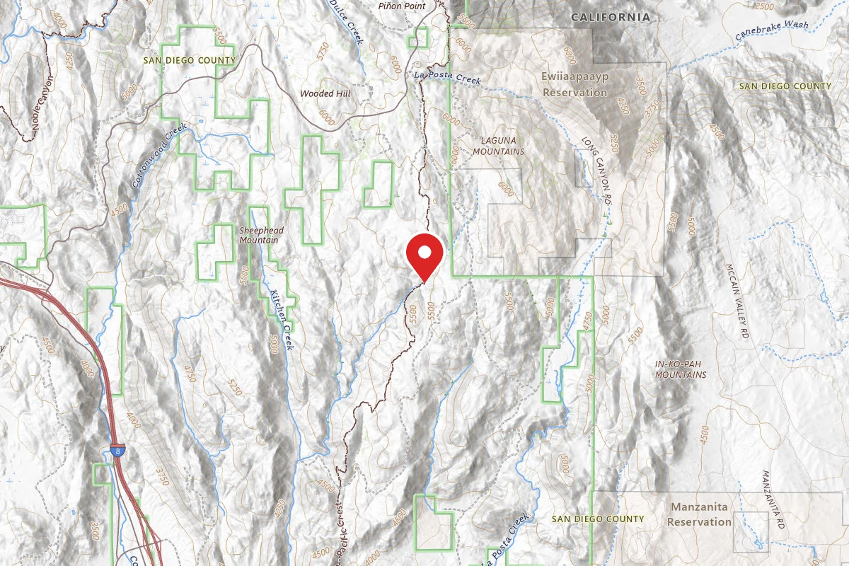 Dispersed Site near 32.8135, -116.4186
