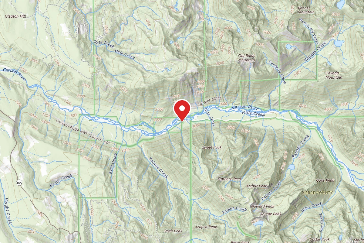 Carbon River Dispersed Roadside Camping