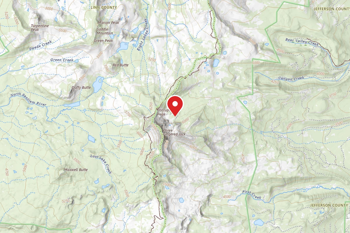 Dispersed Site near 44.4874, -121.8358