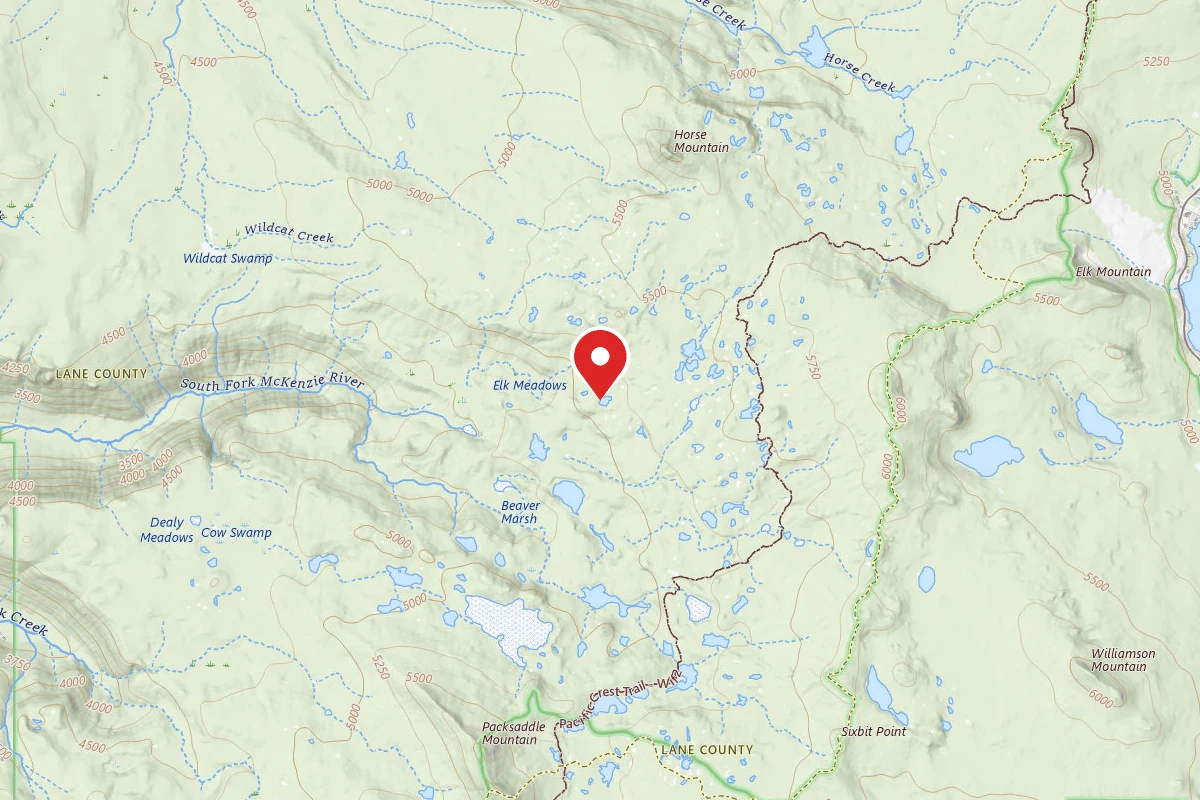 Dispersed Site near 43.9576, -121.9092