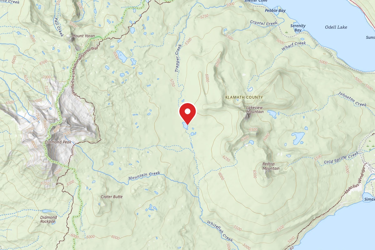 Dispersed Site near 43.5282, -122.0706