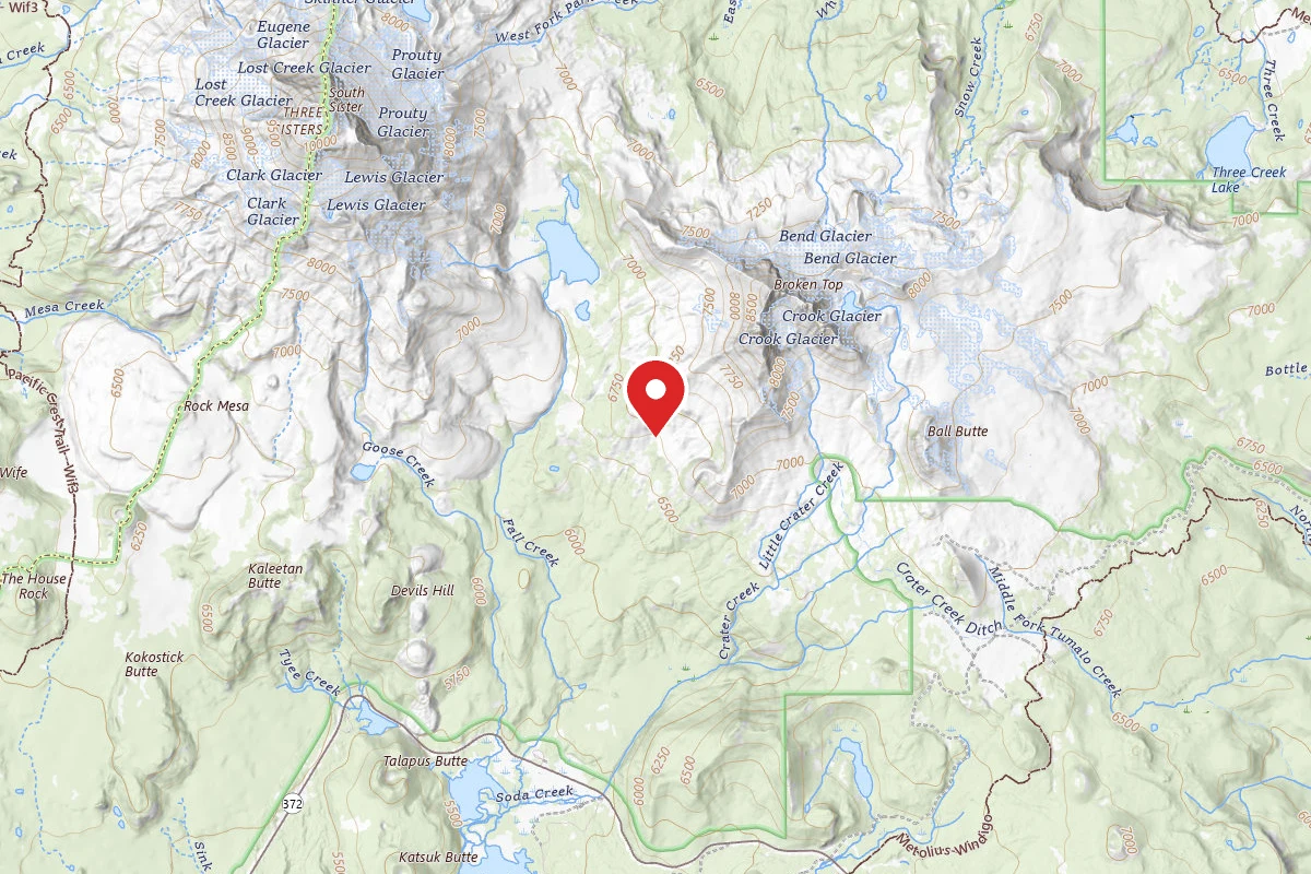Dispersed Site near 44.0665, -121.7175