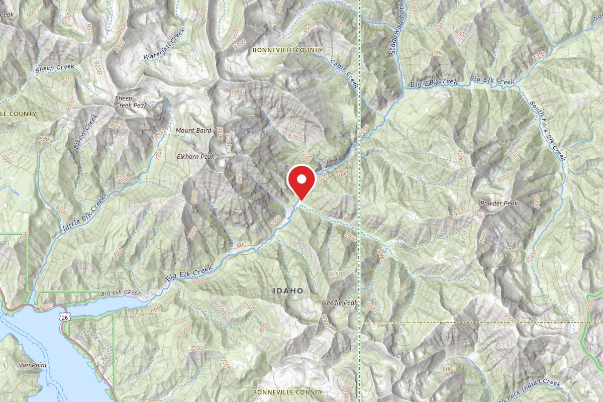 Dispersed Site near 43.3461, -111.0645