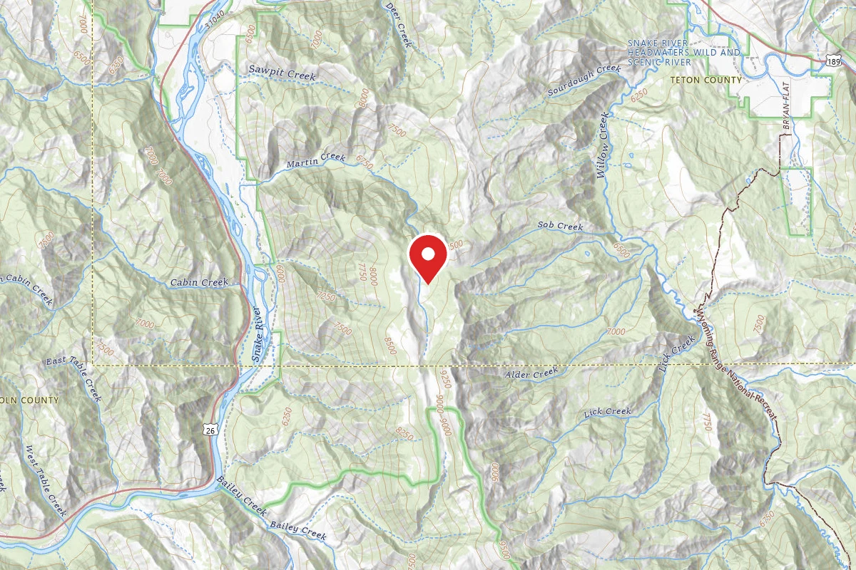 Dispersed Site near 43.2494, -110.7332