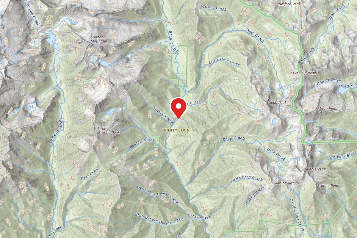Dispersed Site near 40.9398, -122.9521