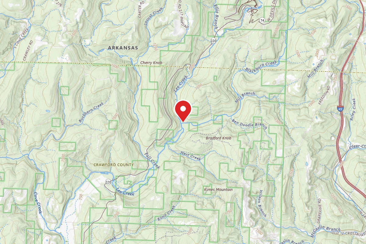 Dispersed Site near 35.7297, -94.2879