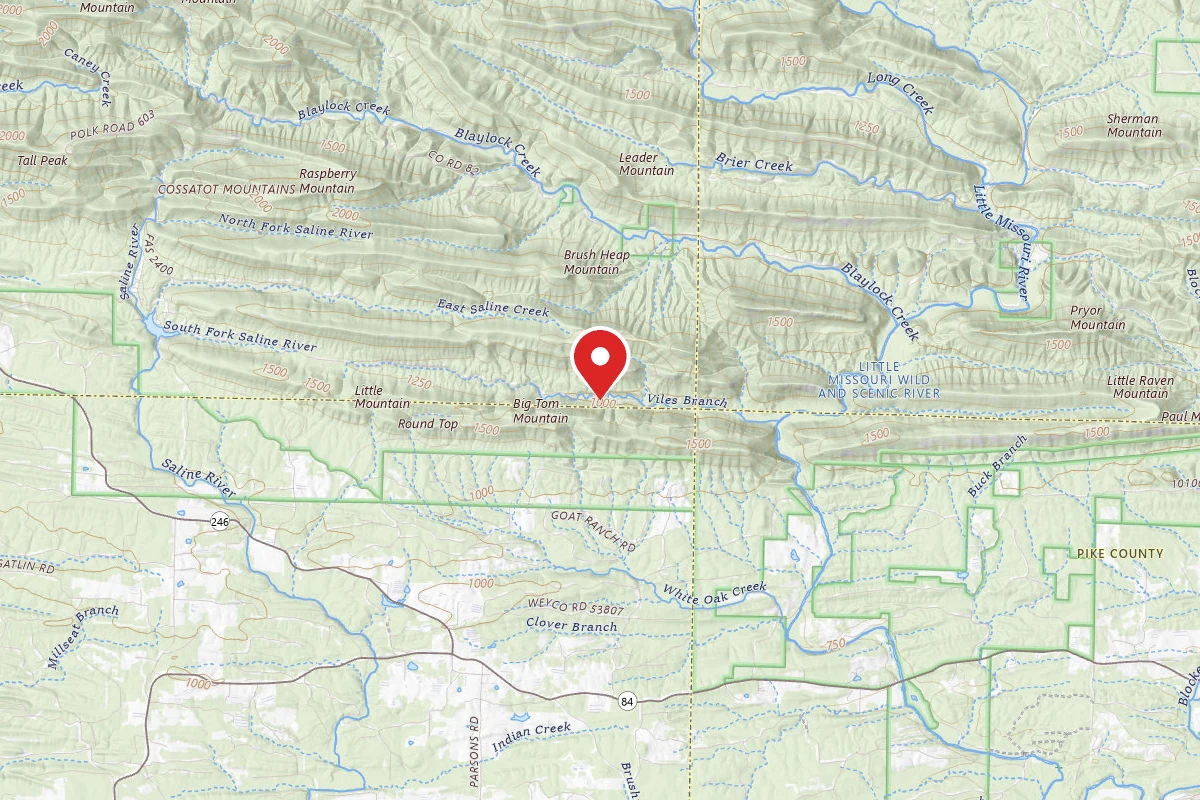 Dispersed Site near 34.3516, -93.9519