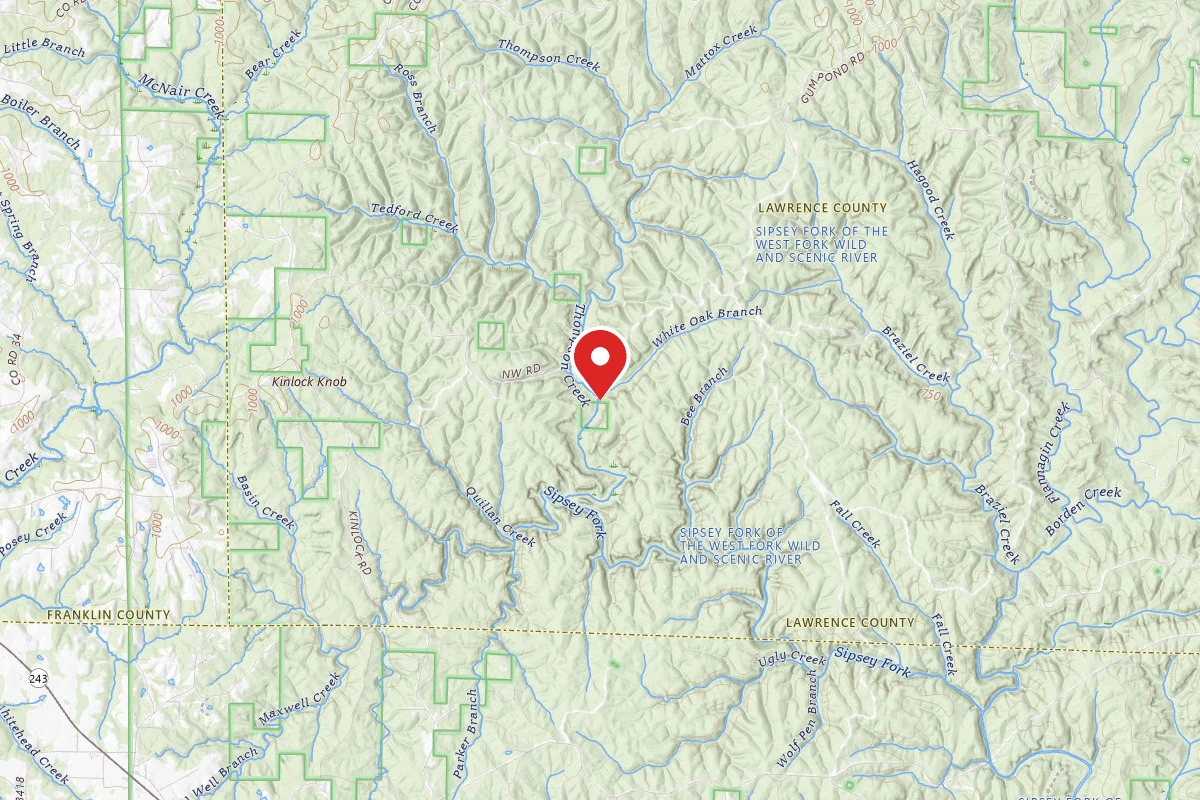 Dispersed Site near 34.3366, -87.4661