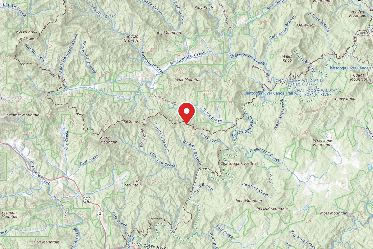 Dispersed Site near 34.8693, -83.2743