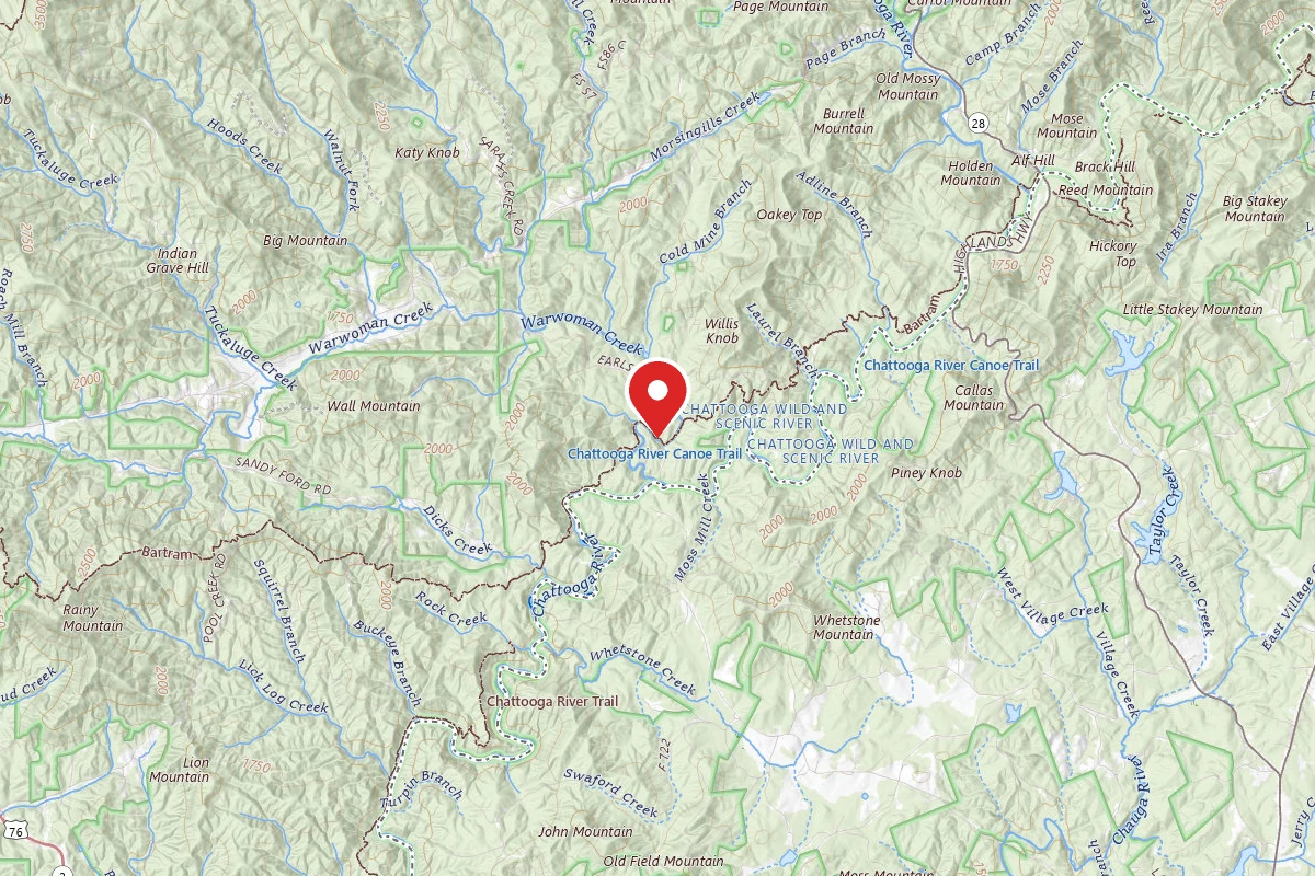 Dispersed Site near 34.8855, -83.2289