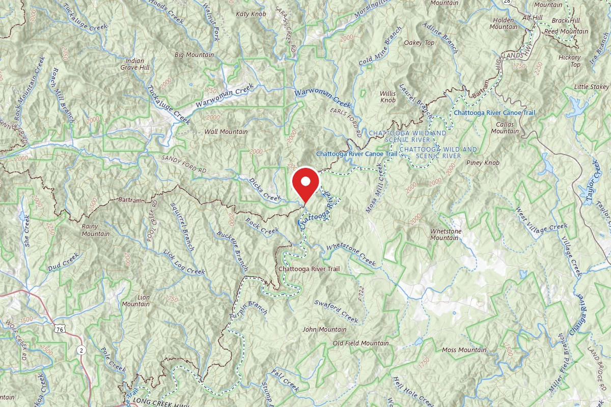 Dispersed Site near 34.8698, -83.2465