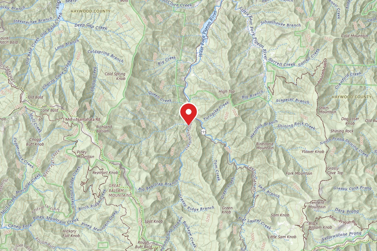 Dispersed Site near 35.3705, -82.9392