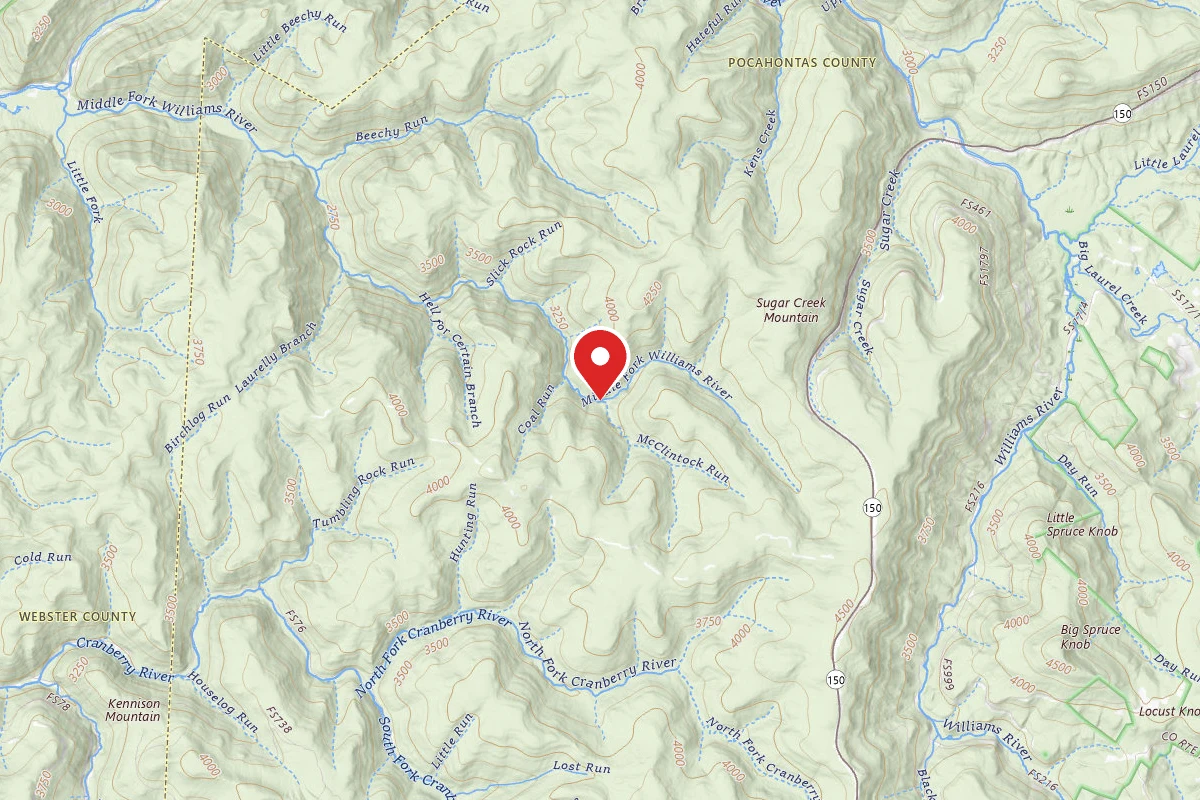 Dispersed Site near 38.2965, -80.2844
