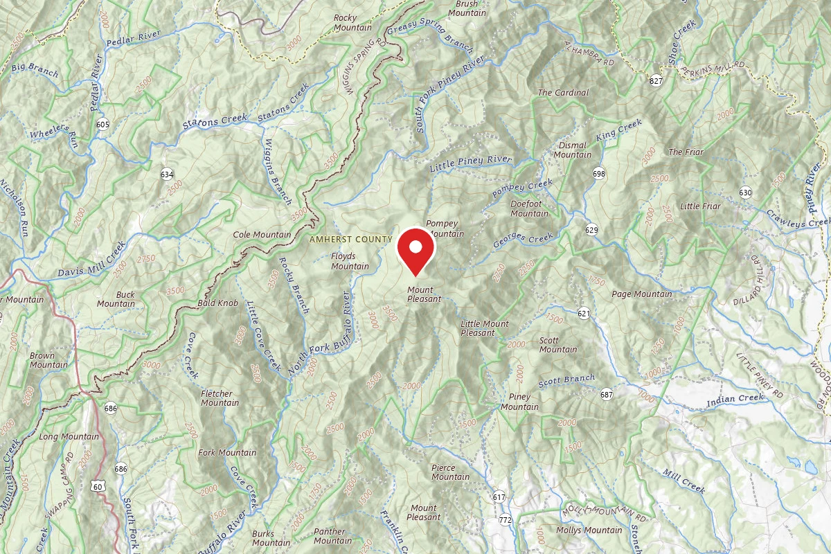 Dispersed Site near 37.7462, -79.1687
