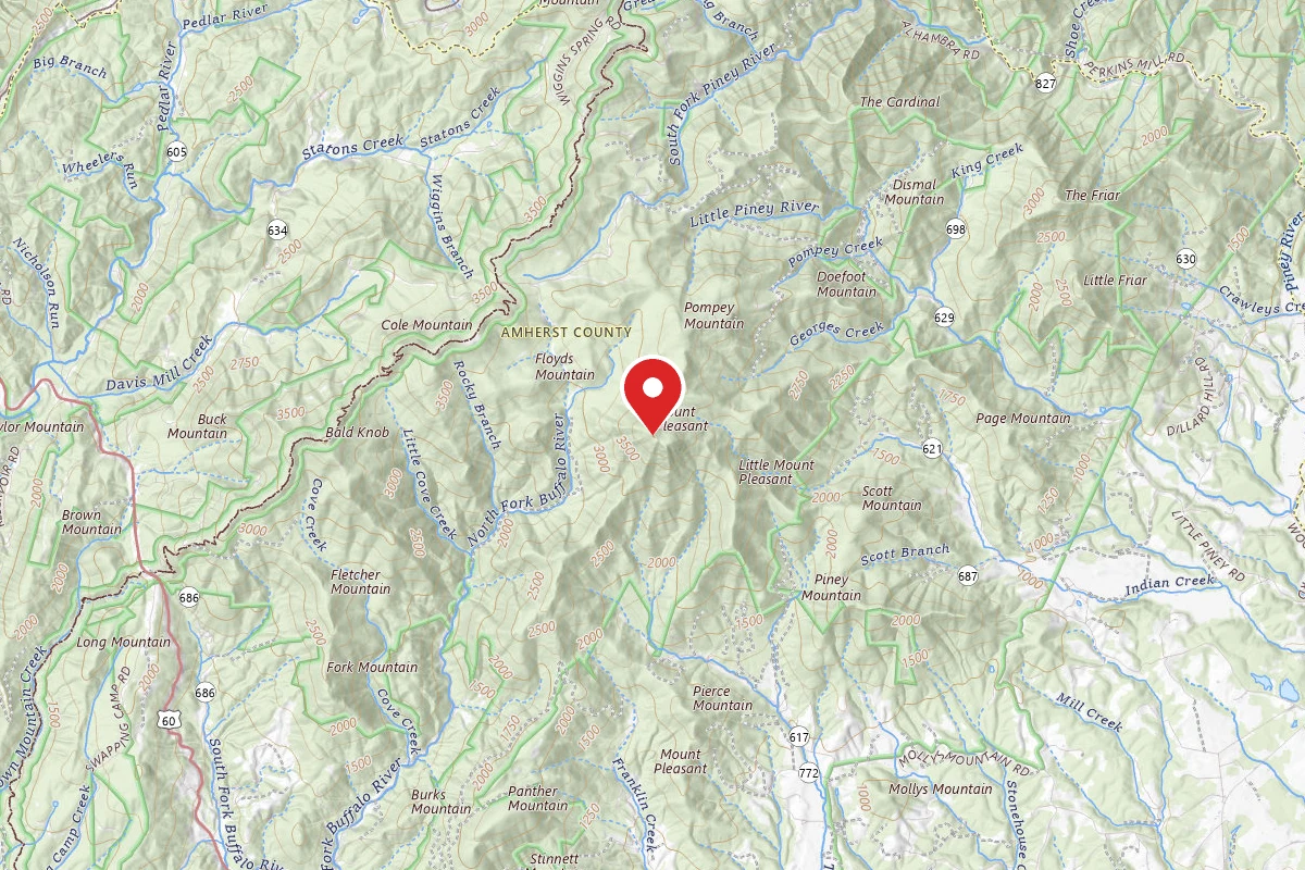 Dispersed Site near 37.7408, -79.1711