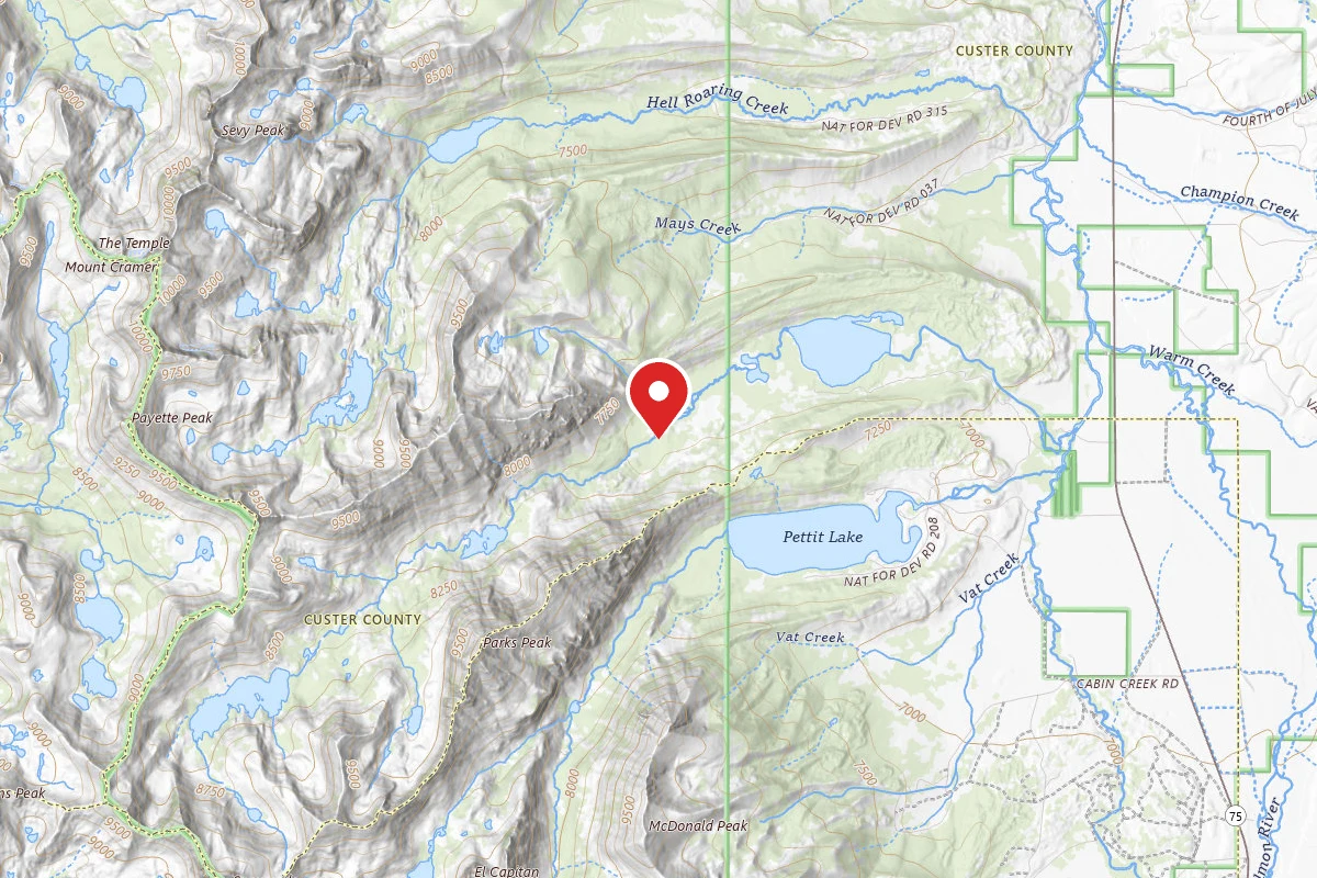 Dispersed Site near 43.9908, -114.9044