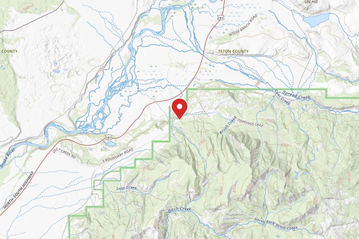 Dispersed Site near 43.7642, -110.5519