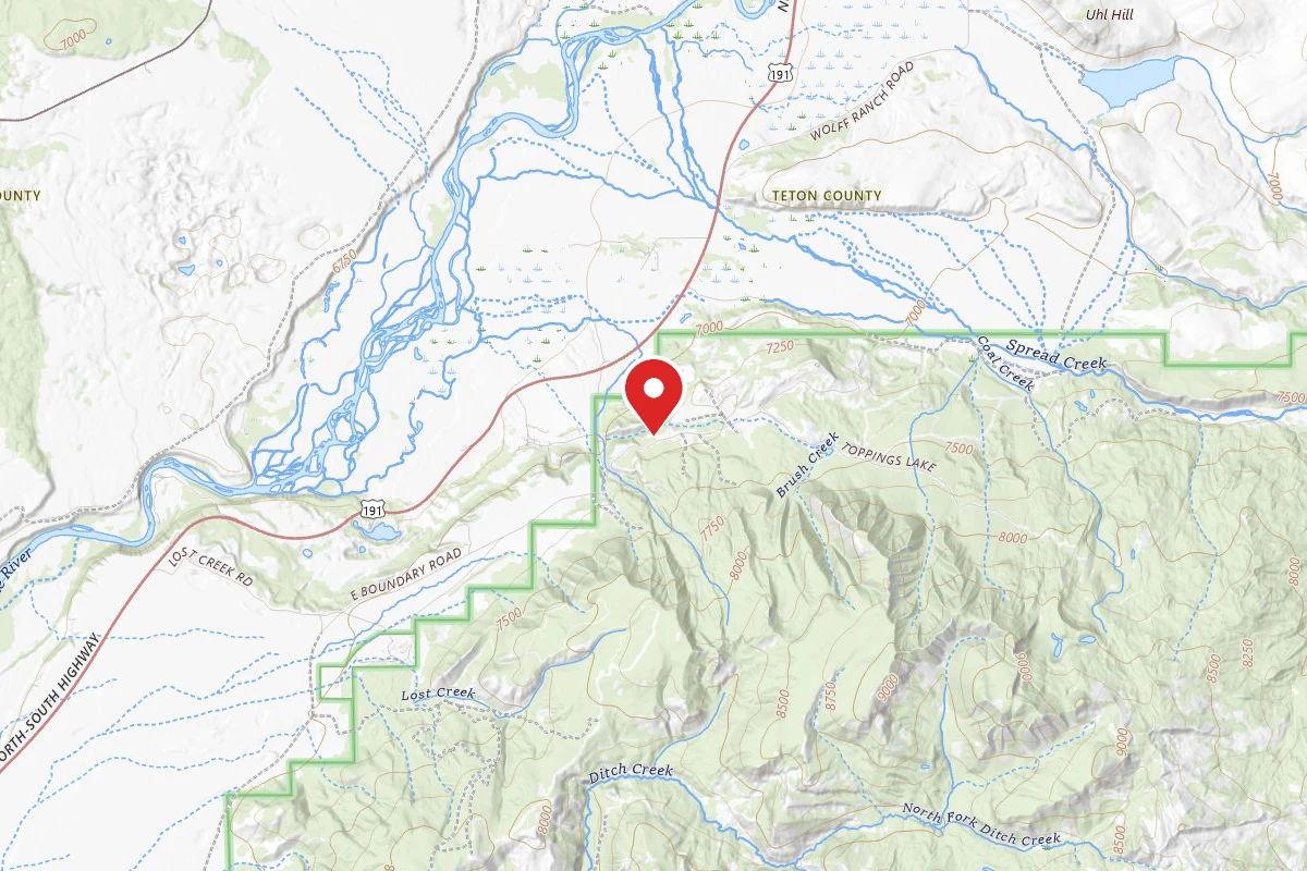 Dispersed Site near 43.7652, -110.5484