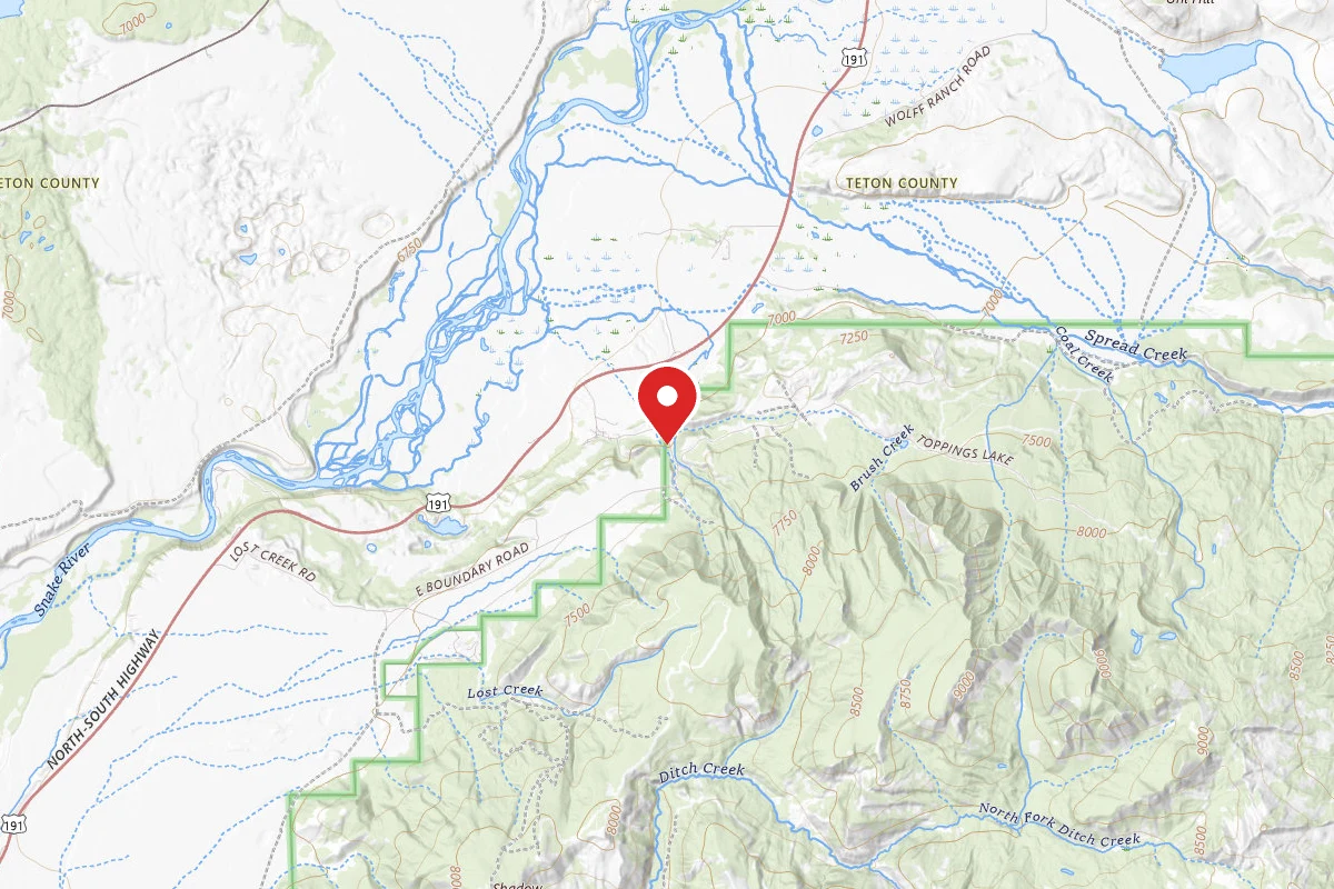 Dispersed Site near 43.7633, -110.5573