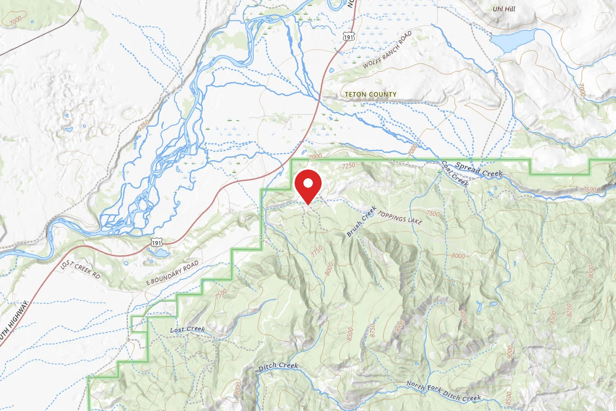 Dispersed Site near 43.7657, -110.5421