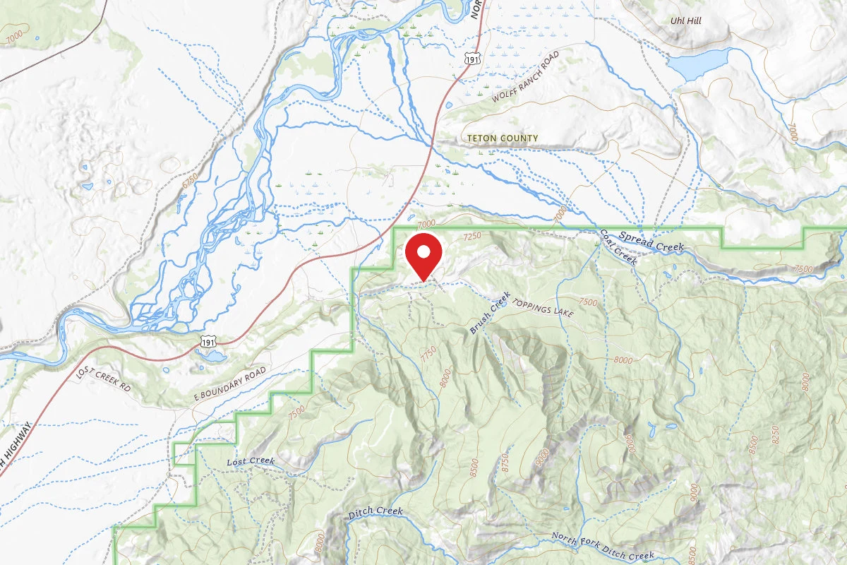 Dispersed Site near 43.7671, -110.5403