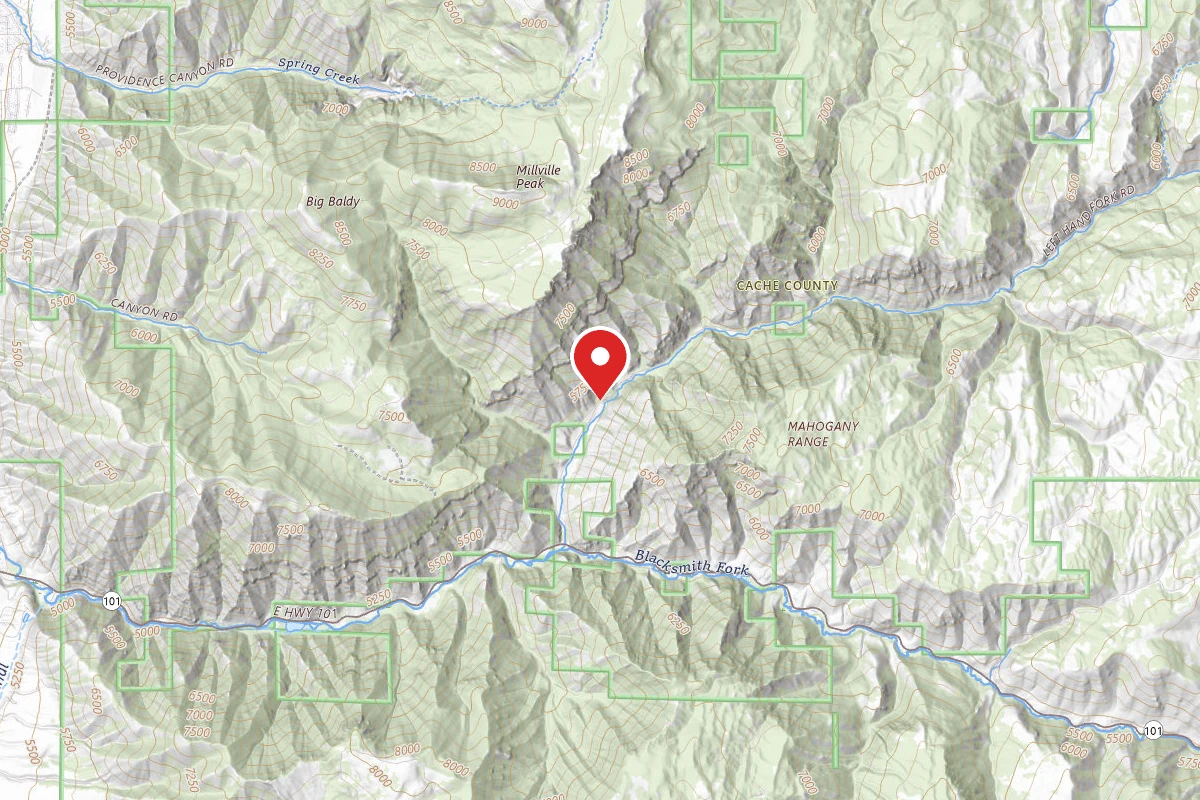 Dispersed Site near 41.6497, -111.7016