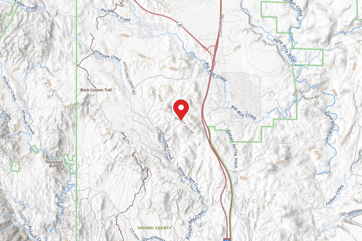 Dispersed Site near 34.2991, -112.1401