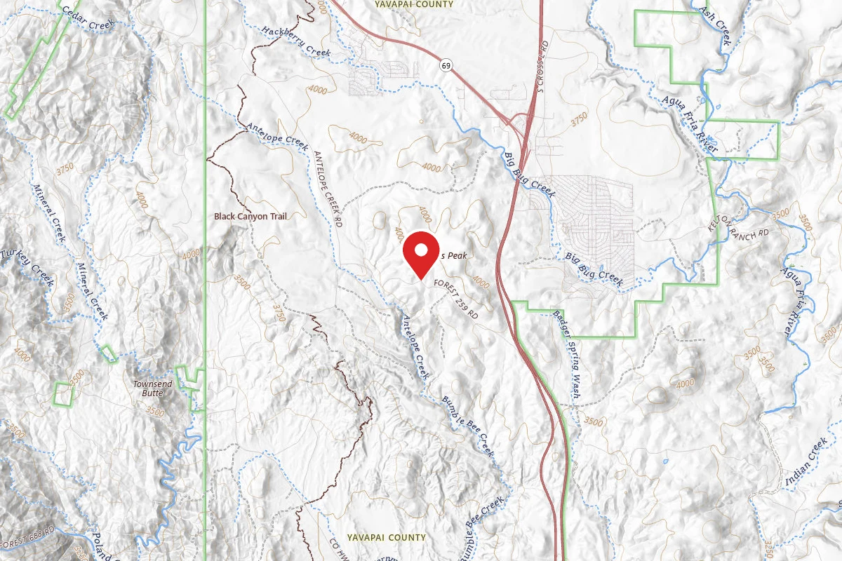 Dispersed Site near 34.3005, -112.1468