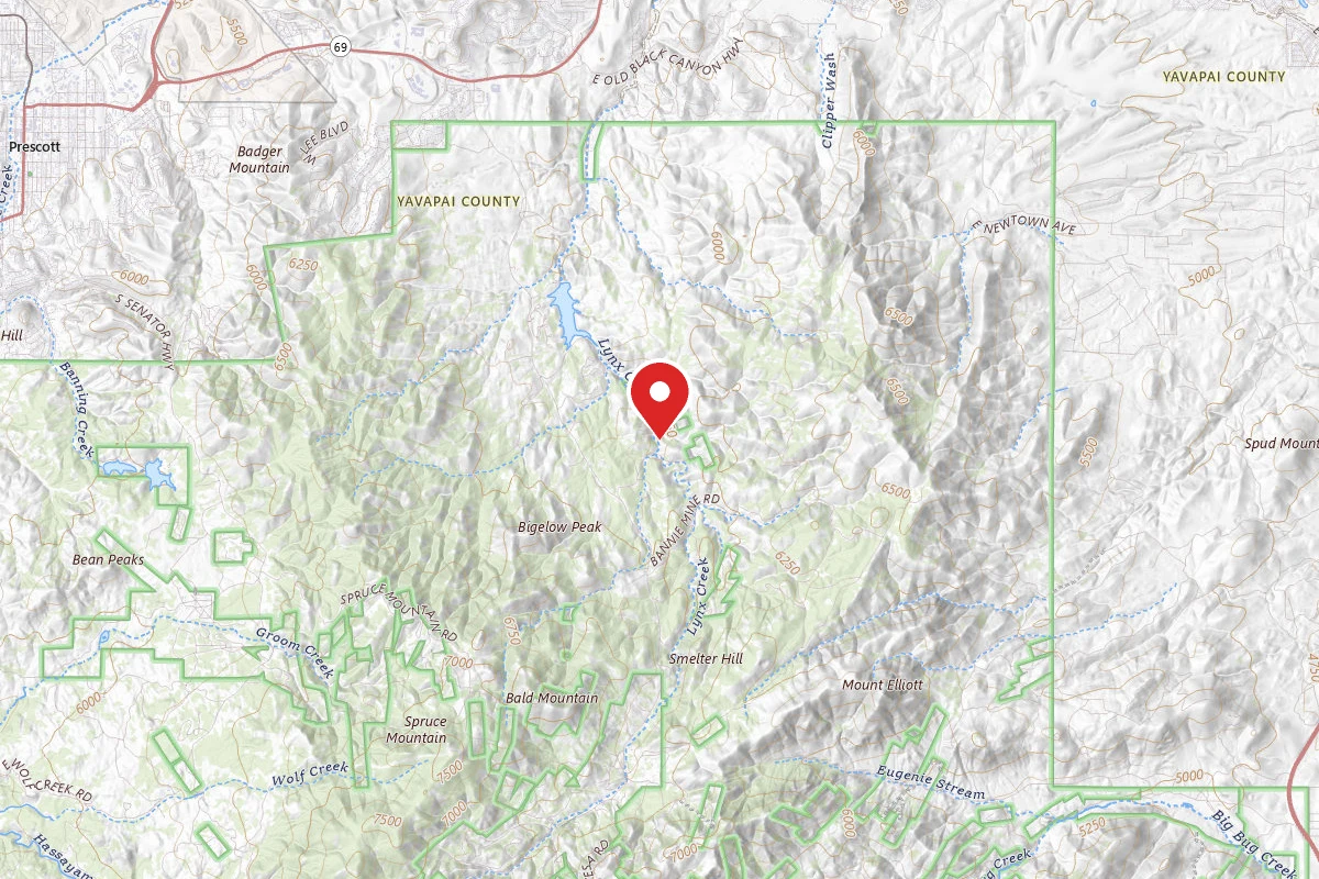 Dispersed Site near 34.5023, -112.3708