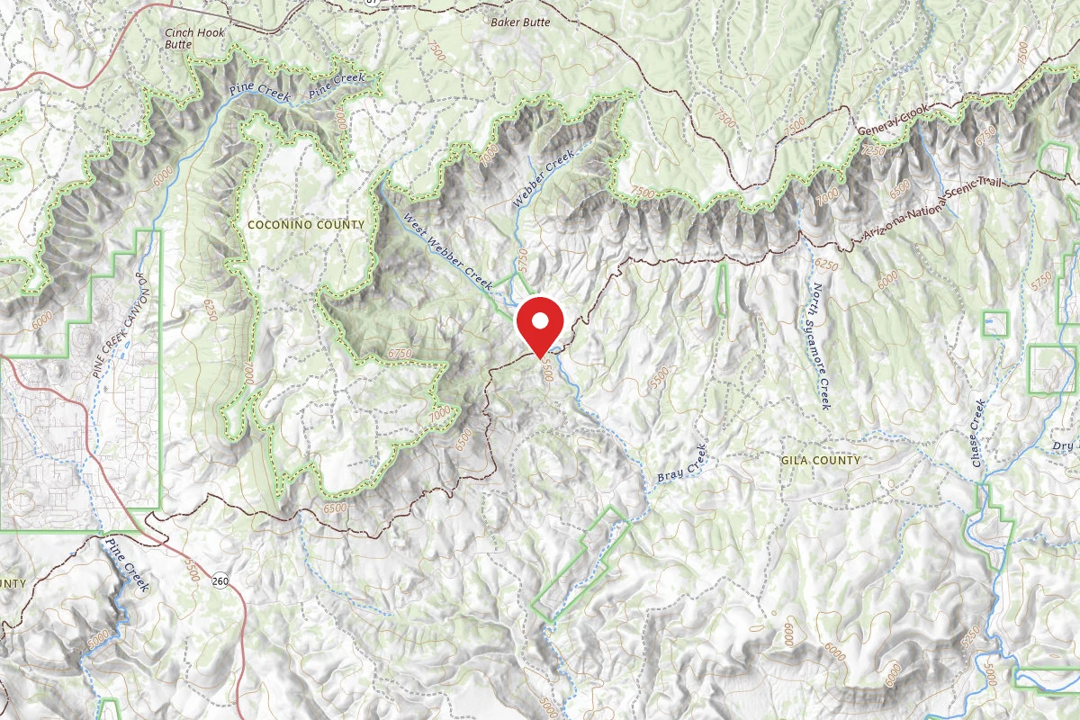 Dispersed Site near 34.3986, -111.3684