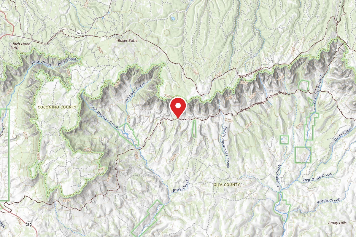 Dispersed Site near 34.4144, -111.3430