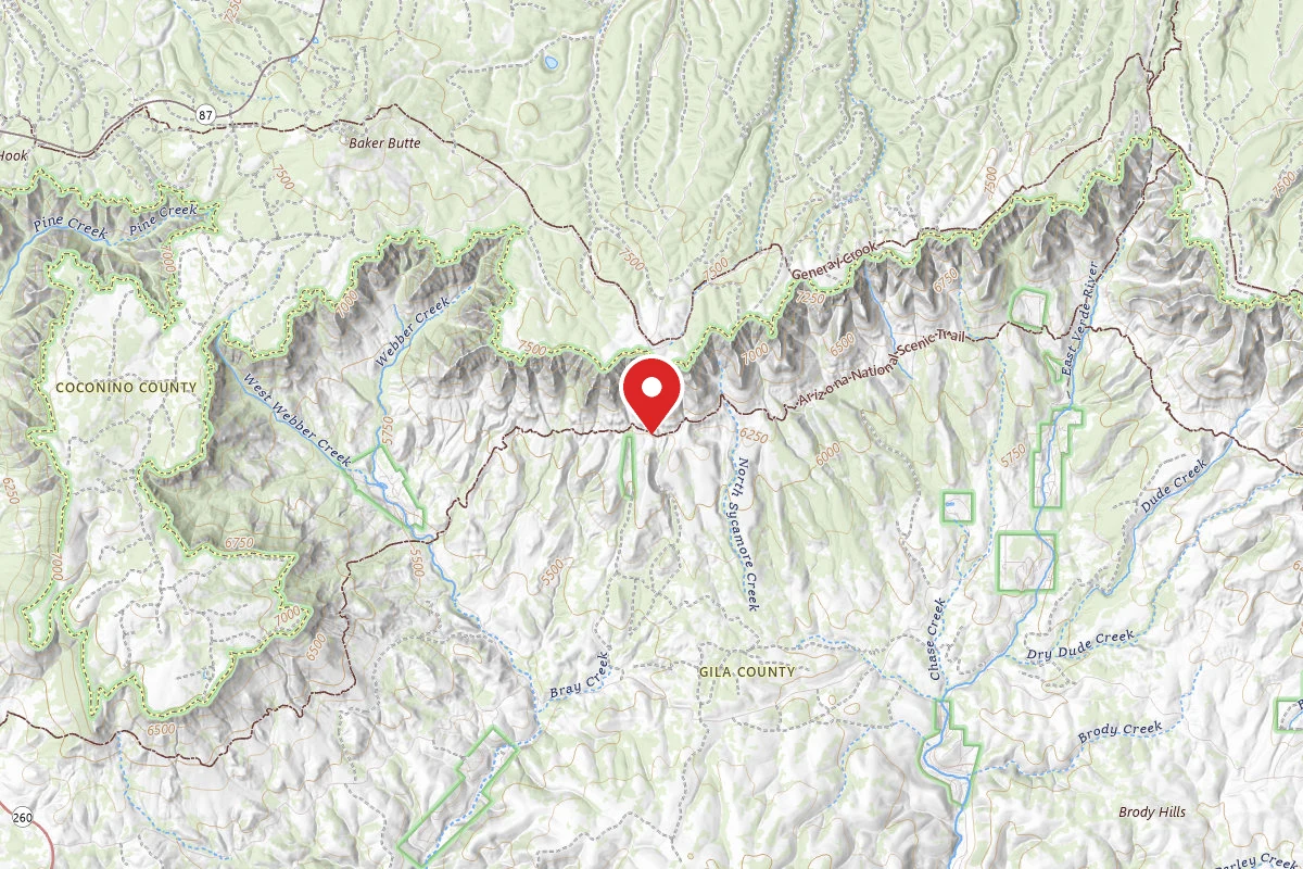 Dispersed Site near 34.4136, -111.3299