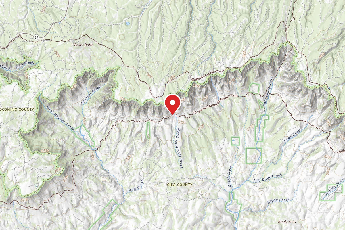 Dispersed Site near 34.4170, -111.3192