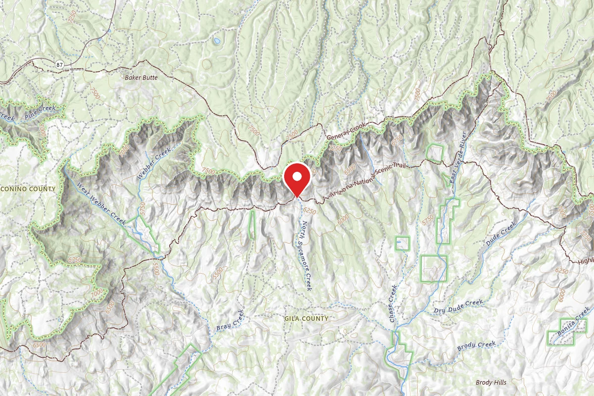 Dispersed Site near 34.4173, -111.3180