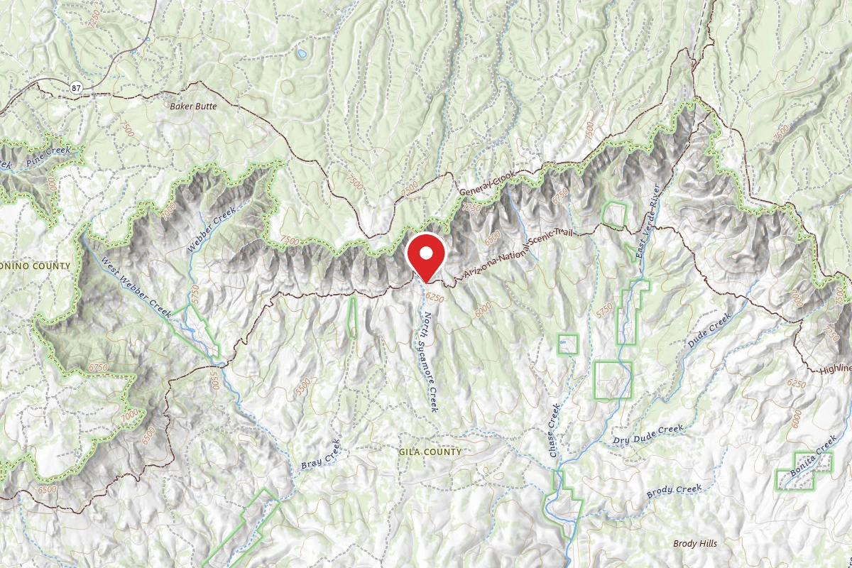 Dispersed Site near 34.4162, -111.3159