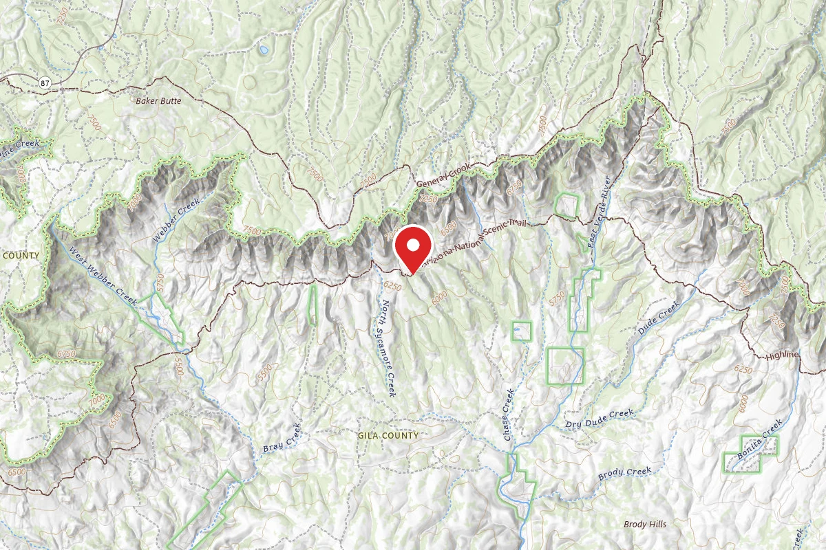 Dispersed Site near 34.4158, -111.3087