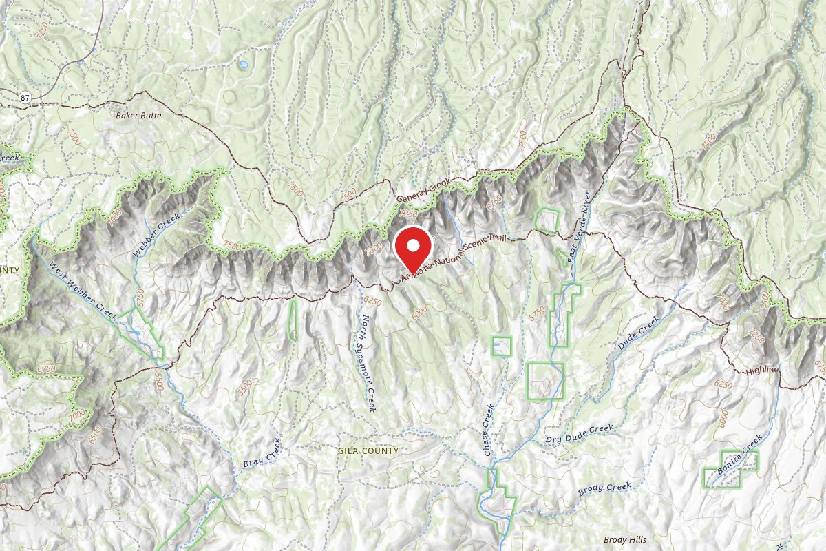 Dispersed Site near 34.4188, -111.3036