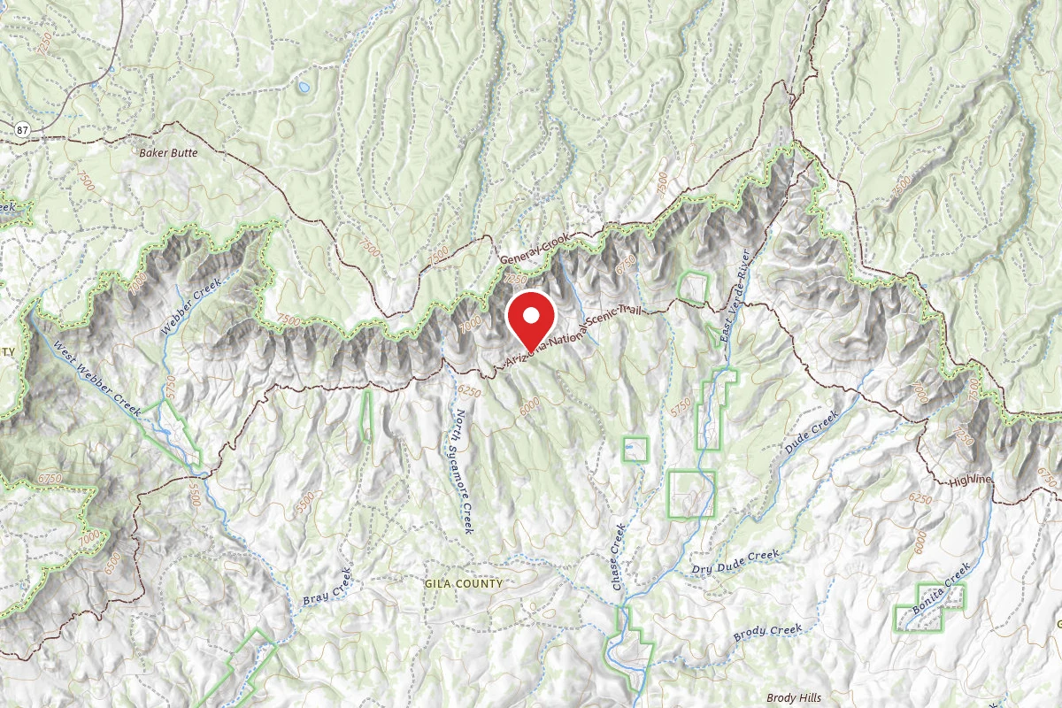 Dispersed Site near 34.4195, -111.3018