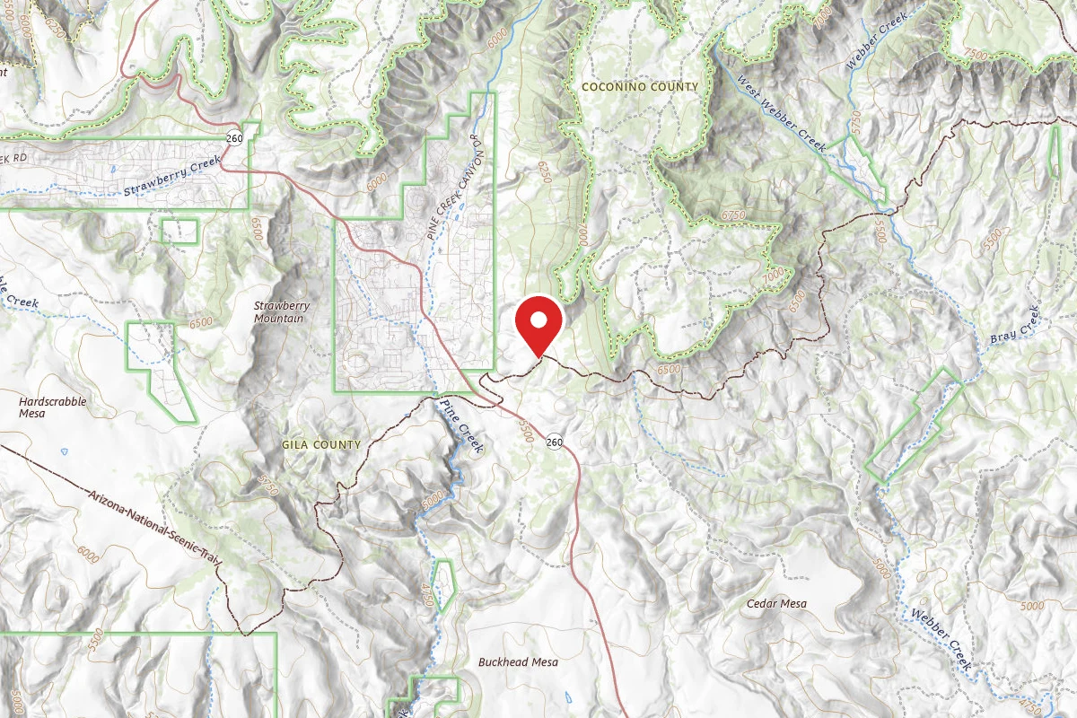 Dispersed Site near 34.3769, -111.4324