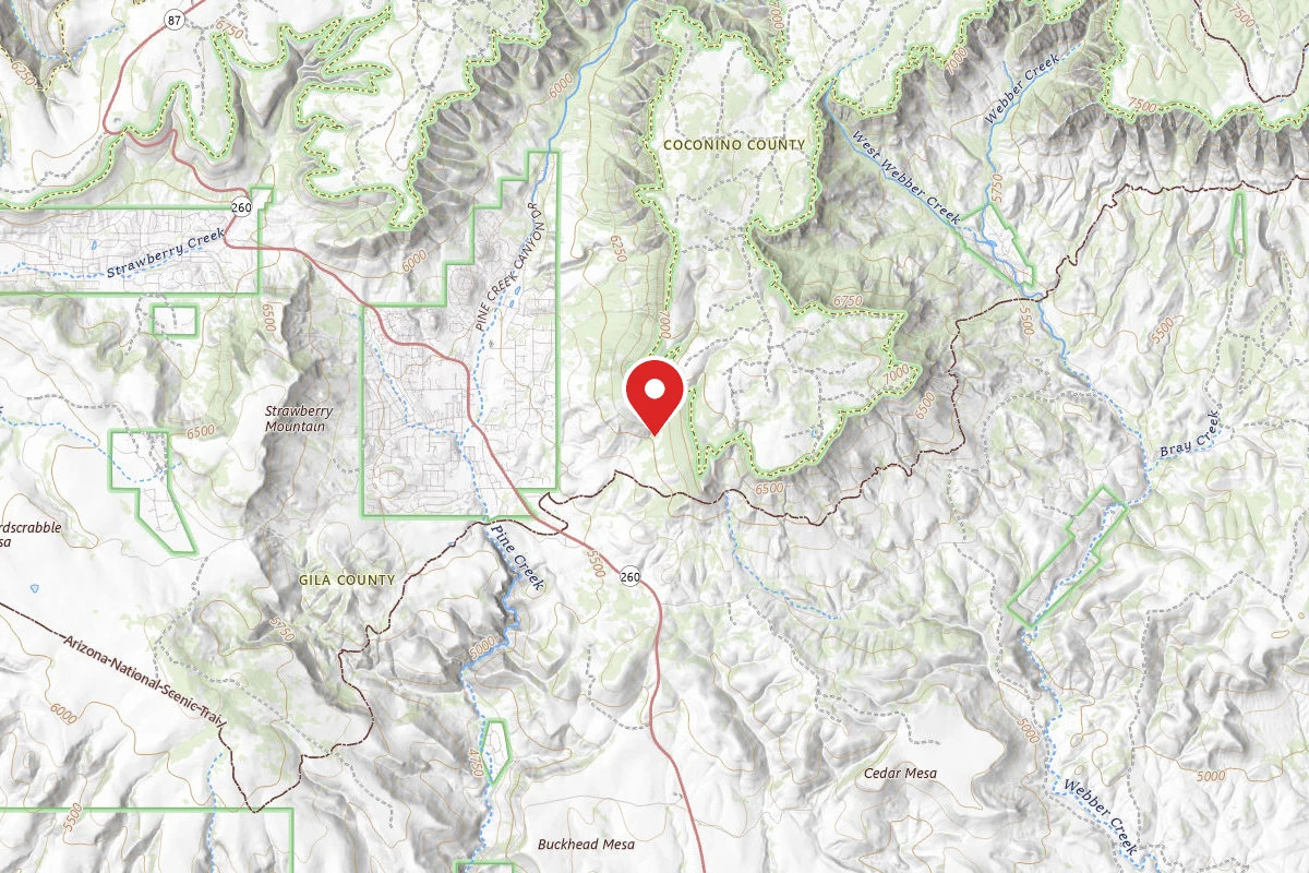 Dispersed Site near 34.3820, -111.4255